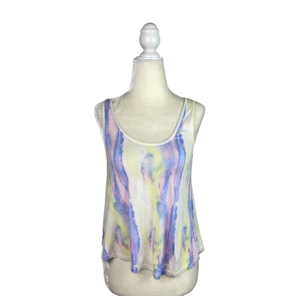 Urban Outfitters Kimchi Blue Y2K Tie Dye Tulip Split Tie-Back Top - Picture 2 of 9